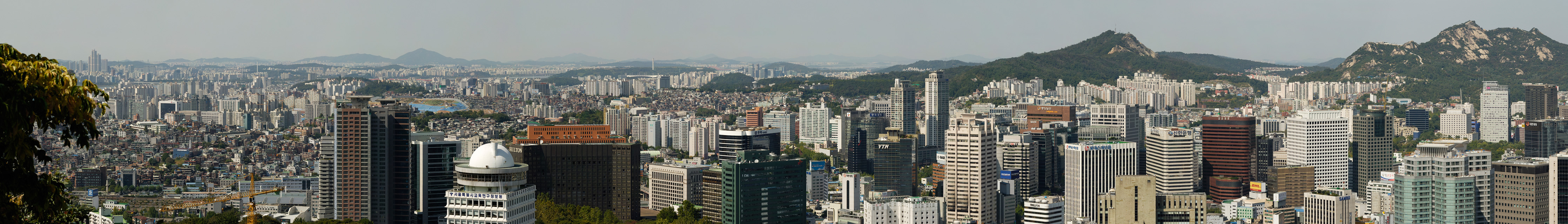 Seoul panorama from partway up north side of Namsan